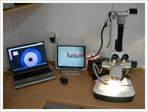 Microscope inspection station