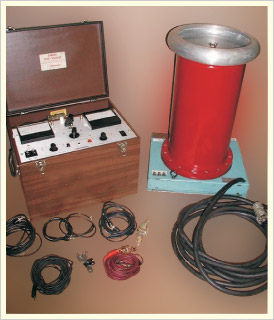 High-voltage test station up to 120 kV