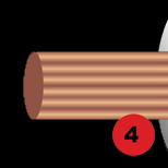 Copper core ignition lead cross-section: copper core