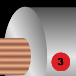 Copper core ignition lead cross-section: insulating layer