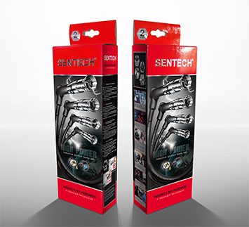 SENTECH-Zündkabelsatz in der Verpackung